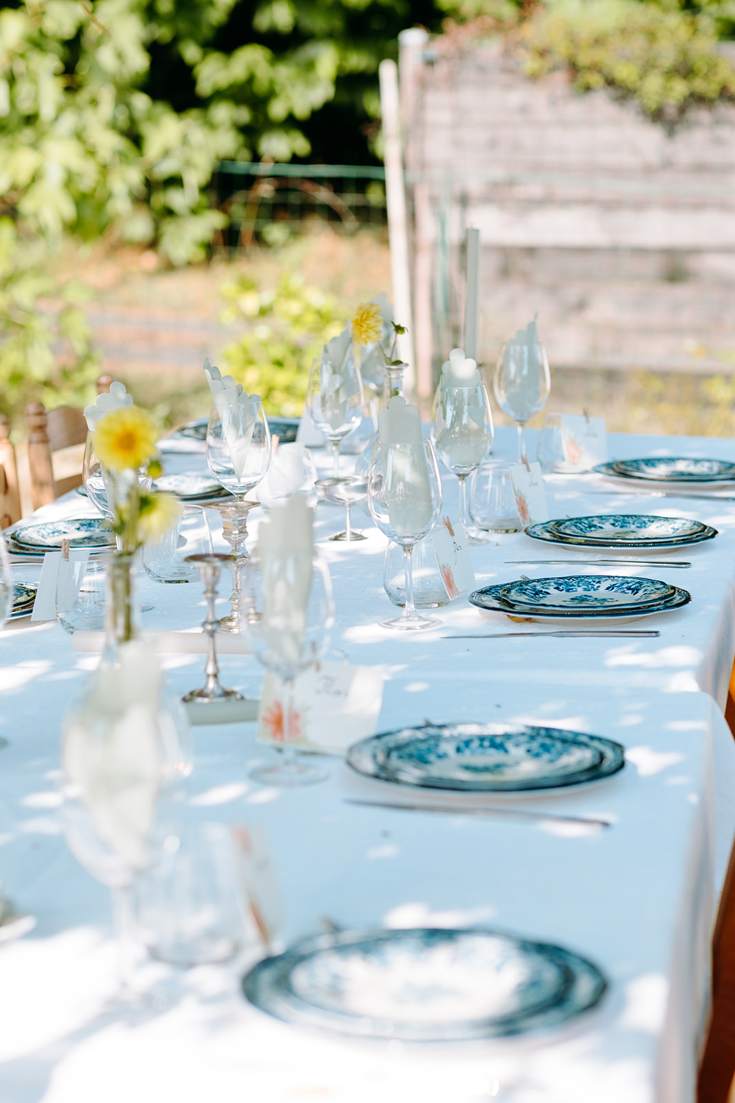 Repas de mariage au jardin à Orléans
